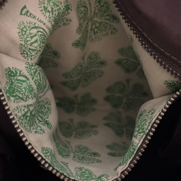 Lucky Brand Blue Paisley and Brown Suede Shoulder Bag - Picture 10 of 12